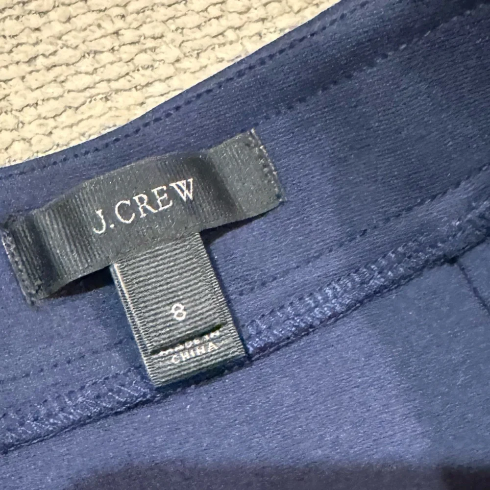 New J Crew Nautical Skirt Navy‎ Blue Ponte A-line size Anchor Buttons 8 - Picture 6 of 9